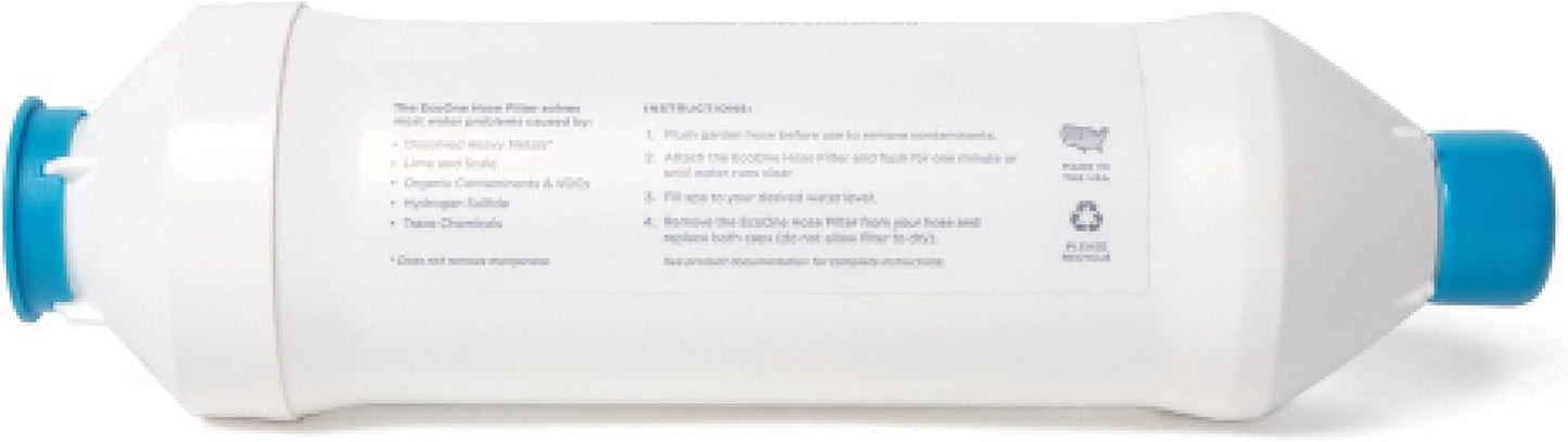 Hose Filter by | Advanced Purification Hard Water Filter for Garden Hose Application | Inline Dual Stage Natural Carbon Hose Filter for Filling Hot Tub & Spa | Filters up to 40,000 Gallons