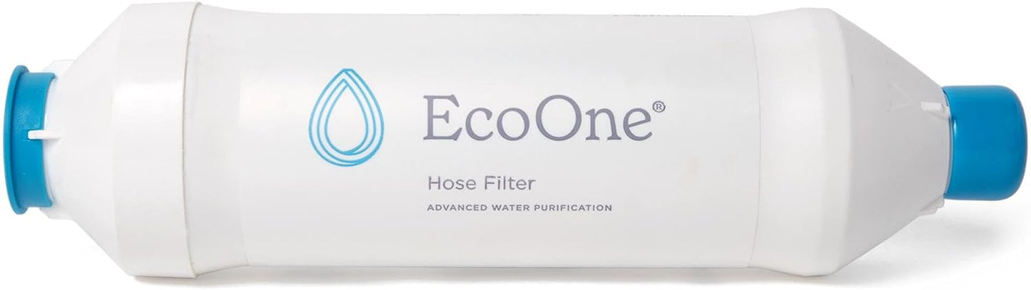Hose Filter by | Advanced Purification Hard Water Filter for Garden Hose Application | Inline Dual Stage Natural Carbon Hose Filter for Filling Hot Tub & Spa | Filters up to 40,000 Gallons