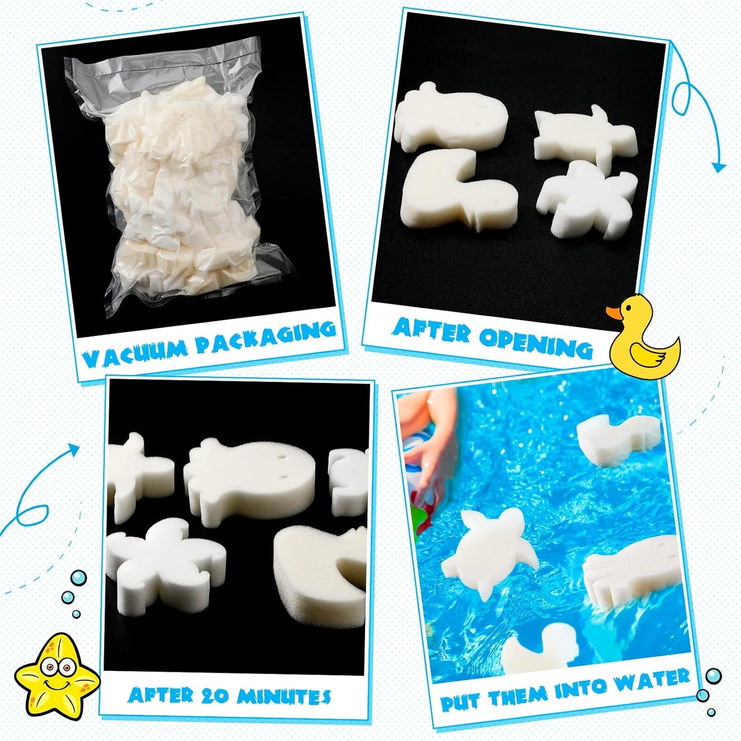 25 Pcs Oil Absorbing Sponge for Hot Tub Swimming Pool and Spa Hot Tub Accessories Oil Absorbing Sponge Remover Octopus Turtle Oil Scum Absorbing Filter Sponge(White)