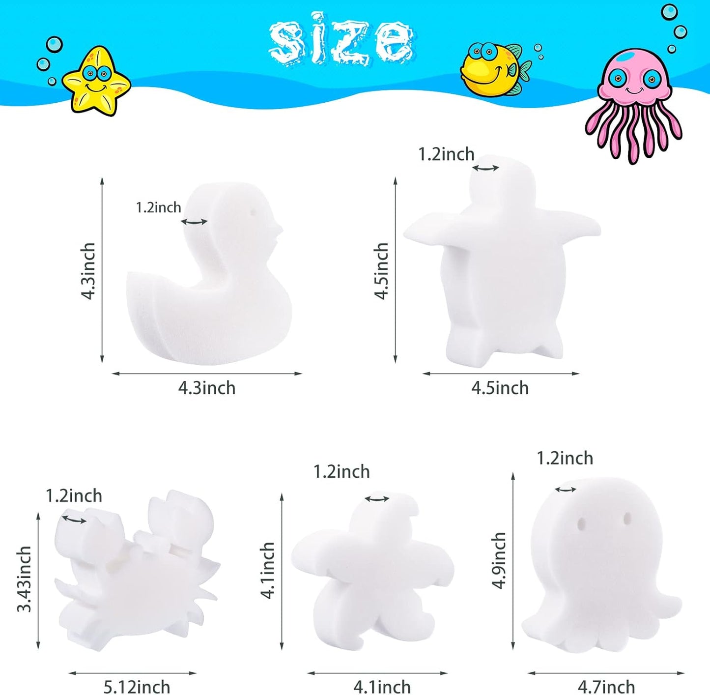 25 Pcs Oil Absorbing Sponge for Hot Tub Swimming Pool and Spa Hot Tub Accessories Oil Absorbing Sponge Remover Octopus Turtle Oil Scum Absorbing Filter Sponge(White)