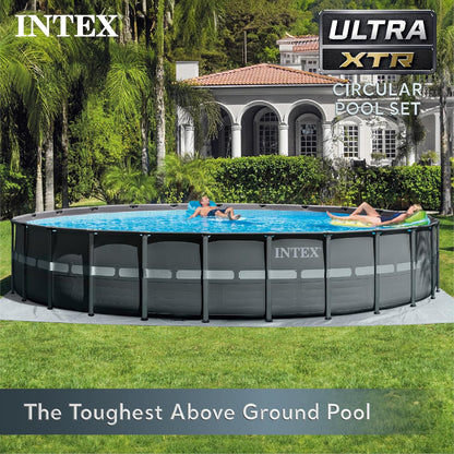 26339EH Ultra XTR Deluxe above Ground Swimming Pool Set: 24Ft X 52In – Includes 2800 GPH Cartridge Sand Filter Pump – Supertough Puncture Resistant – Rust Resistant – Easy to Assemble