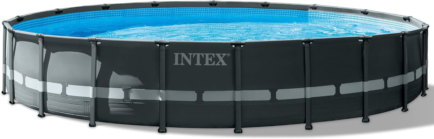 26339EH Ultra XTR Deluxe above Ground Swimming Pool Set: 24Ft X 52In – Includes 2800 GPH Cartridge Sand Filter Pump – Supertough Puncture Resistant – Rust Resistant – Easy to Assemble