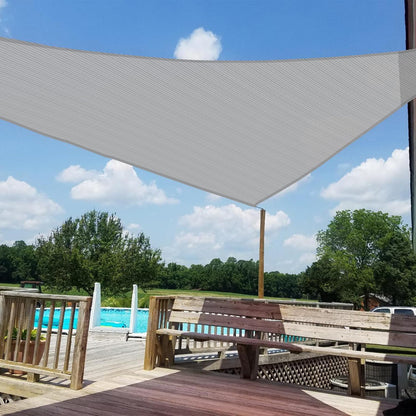 26' X 26' X 26' Sun Shade Sail Triangle Outdoor Canopy Cover UV Block for Backyard Porch Pergola Deck Garden Patio (Red)