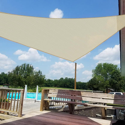 26' X 26' X 26' Sun Shade Sail Triangle Outdoor Canopy Cover UV Block for Backyard Porch Pergola Deck Garden Patio (Red)