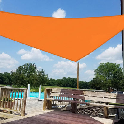 26' X 26' X 26' Sun Shade Sail Triangle Outdoor Canopy Cover UV Block for Backyard Porch Pergola Deck Garden Patio (Red)