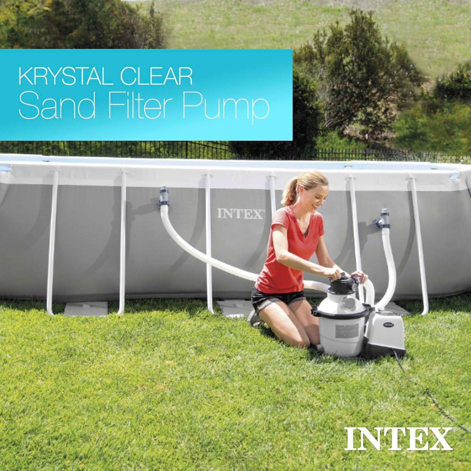 SX2800 Krystal Clear Sand Filter Pump for above Ground Pools: 2800 GPH Pump Flow Rate – Improved Circulation and Filtration – Easy Installation – Improved Water Clarity – Easy-To-Clean