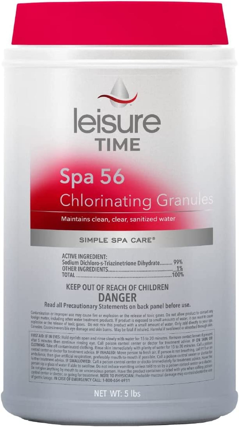 E5 Spa 56 Chlorinating Granules for Spas and Hot Tubs, 5-Pounds