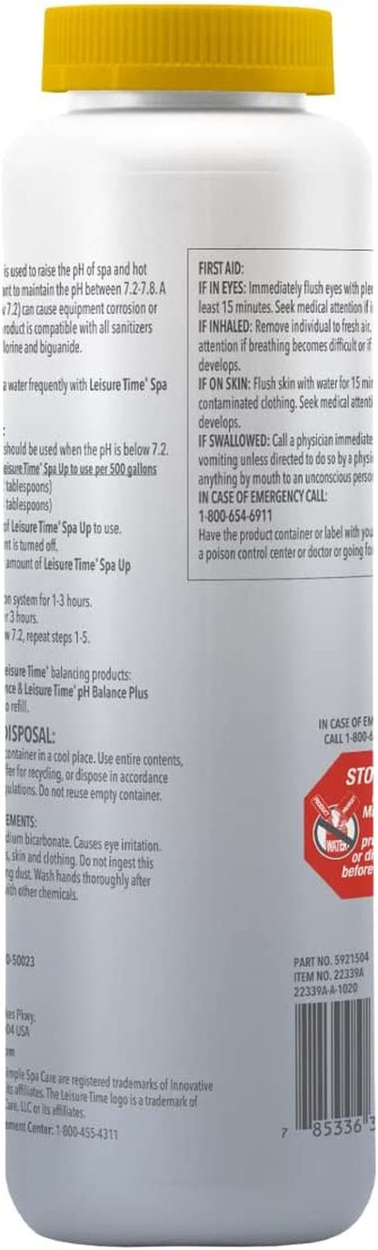 22339A Spa Up, Ph Increaser for Hot Tubs, Prevents Corrosion and Equipment Damage, Compatible with Various Sanitizers, 2 Lbs