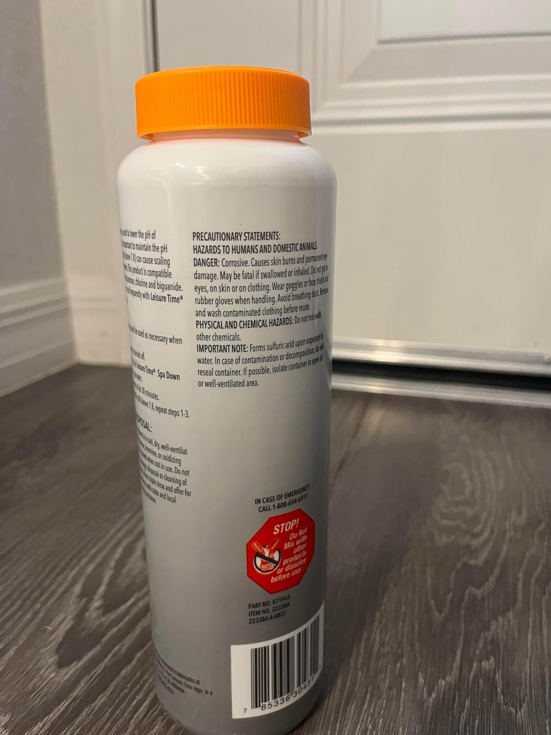 22338 Spa Down, Ph Reducer for Hot Tubs and Spas, Prevents Scaling and Clouding, Compatible with Various Sanitizers, 2.5Lbs