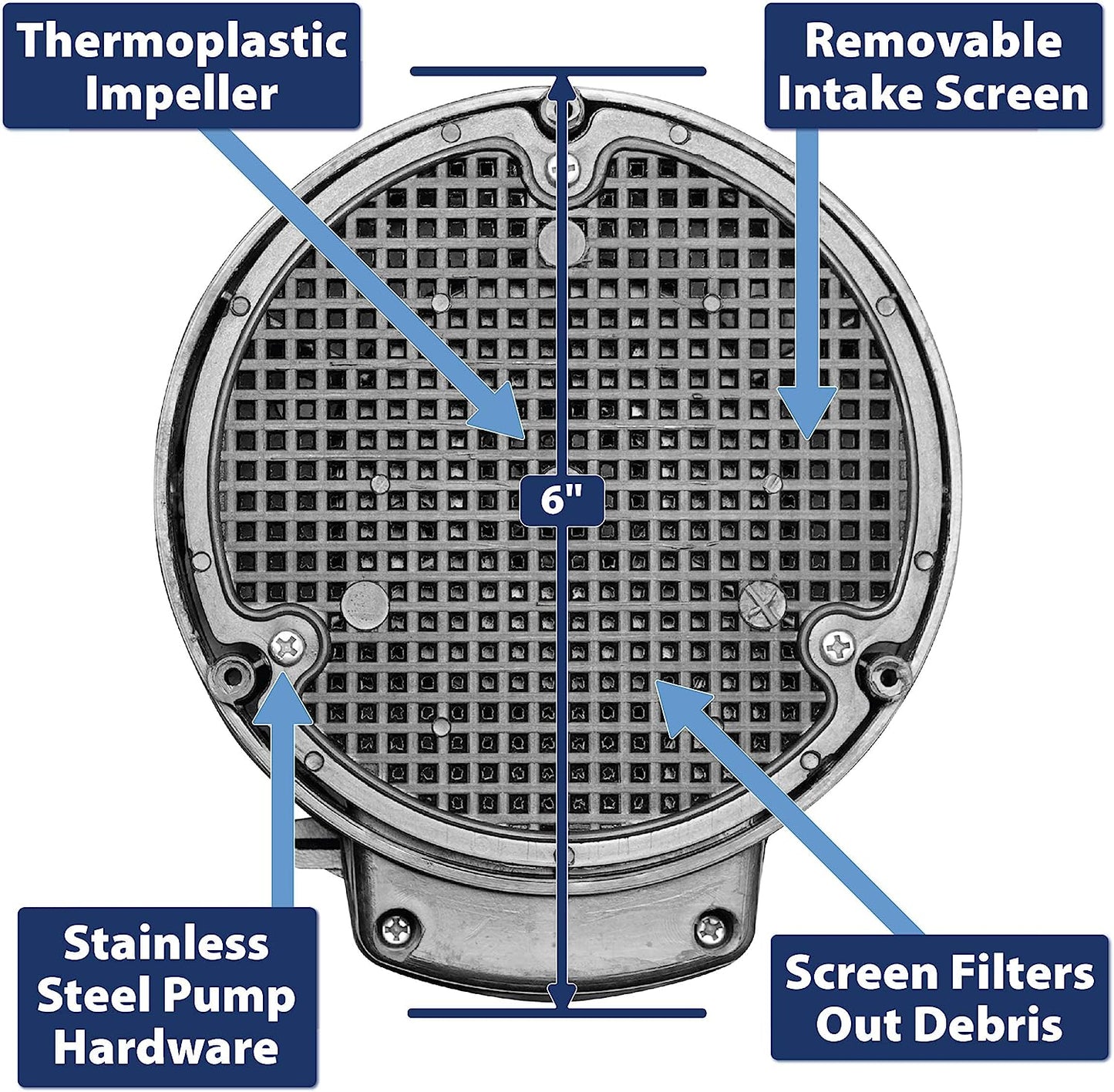 91250 1800GPH Thermoplastic Submersible Utility Pump with 10-Foot Cord, 1/4 HP