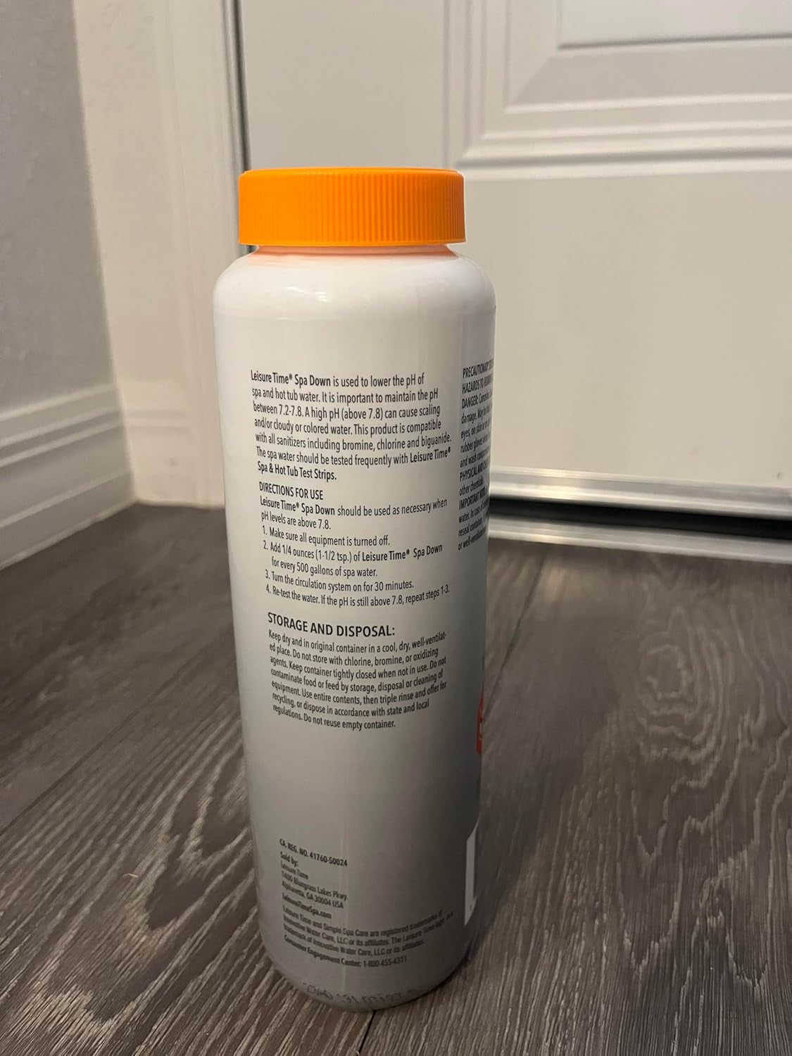 22338 Spa Down, Ph Reducer for Hot Tubs and Spas, Prevents Scaling and Clouding, Compatible with Various Sanitizers, 2.5Lbs