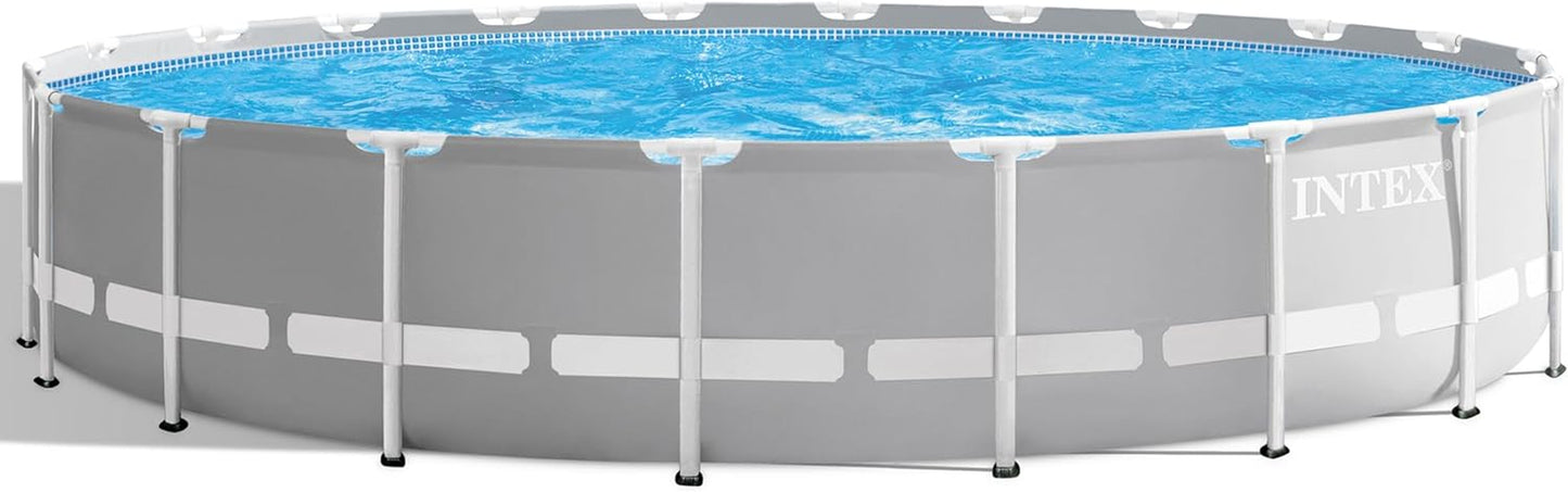 26723EH Prism Frame Premium above Ground Swimming Pool Set: 15Ft X 42In – Includes 1000 GPH Cartridge Filter Pump – Removable Ladder – Pool Cover – Ground Cloth