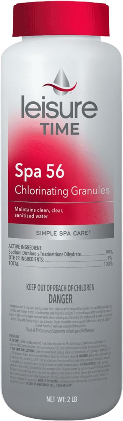 22337A Spa 56 Chlorinating Granules for Hot Tubs, 2 Lbs, Gray