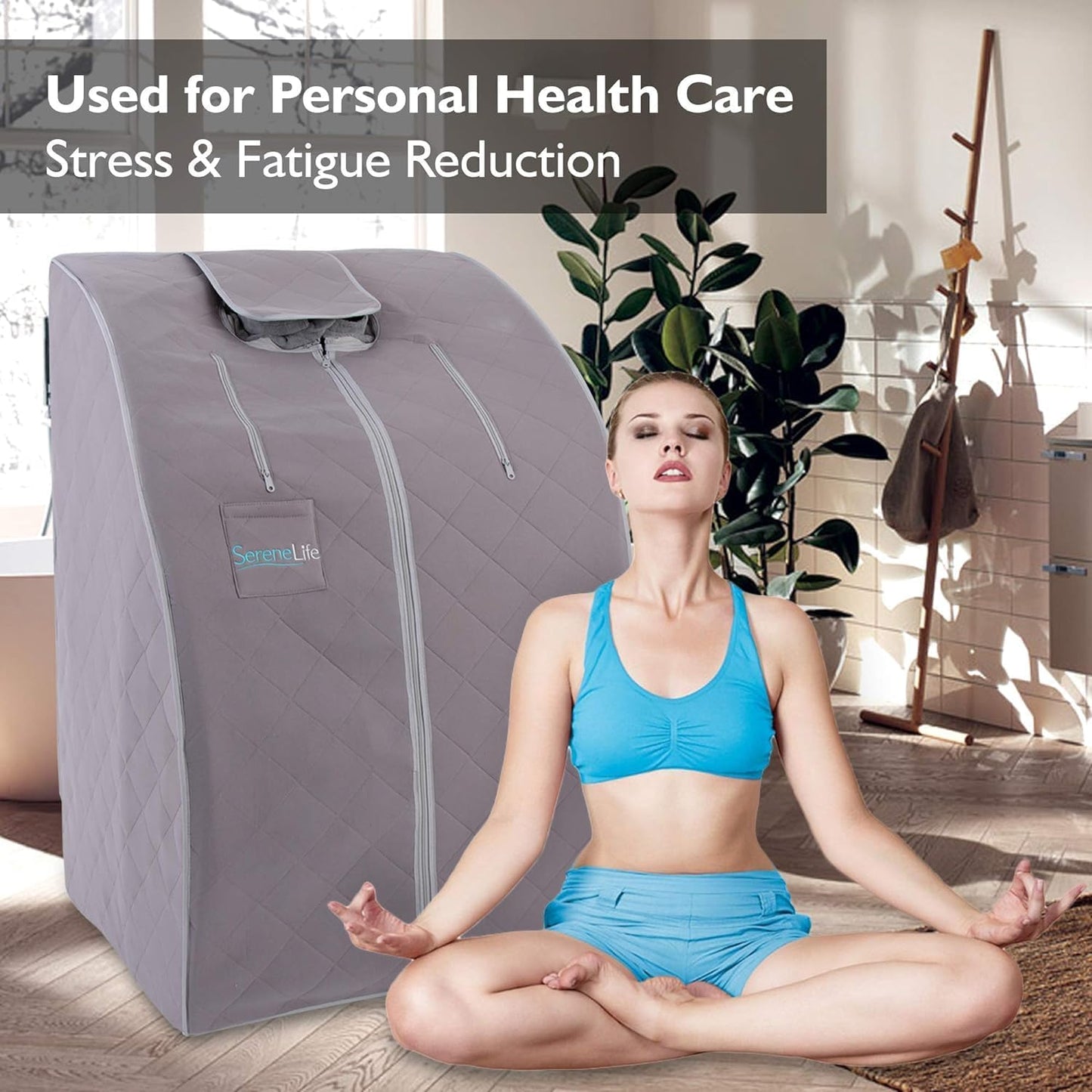 Portable Infrared Home Spa | One Person Sauna | with Heating Foot Pad and Portable Chair