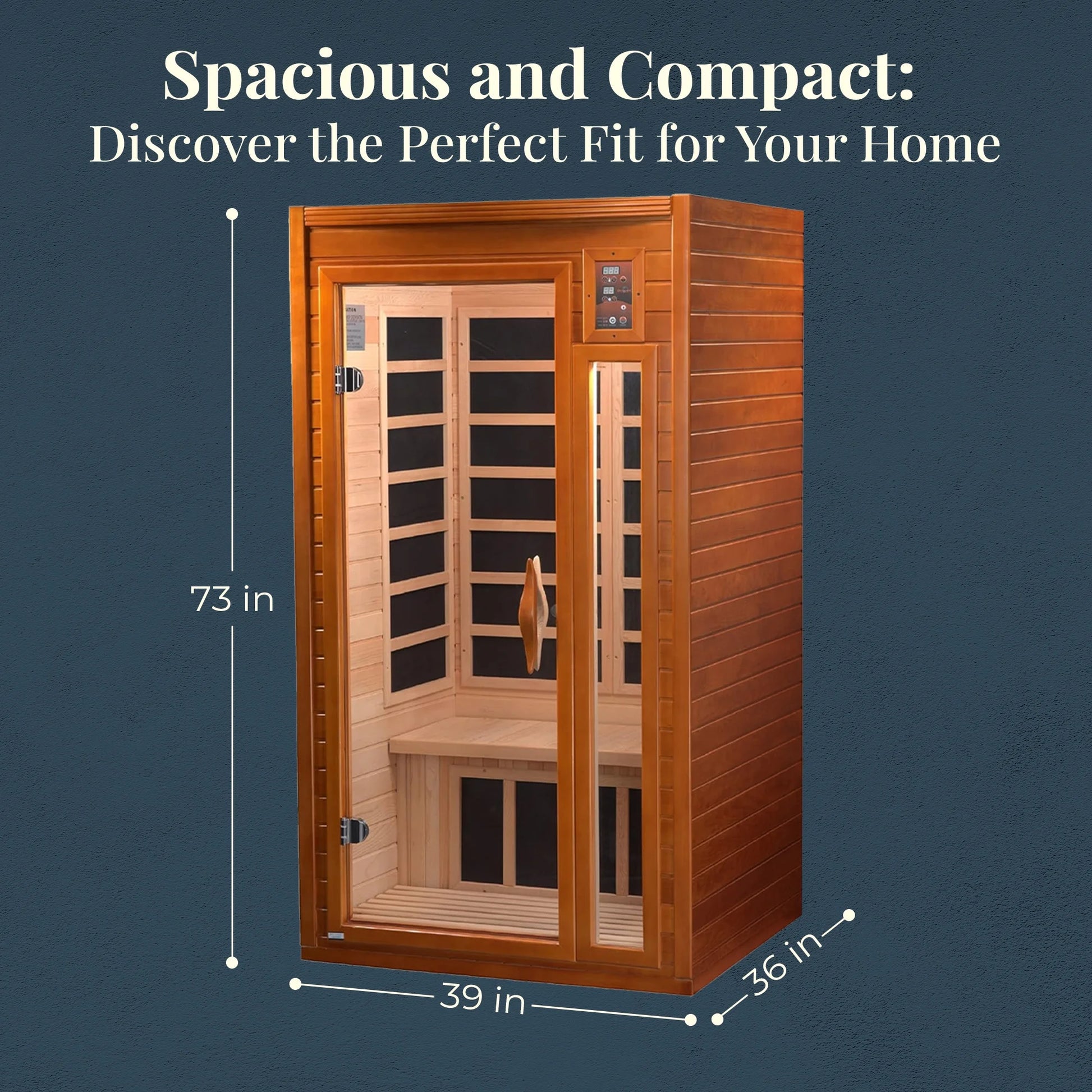 Barcelona 1 to 2 Person Low EMF FAR Infrared Home Sauna